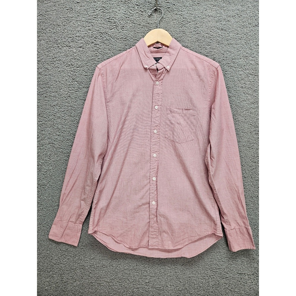 J.Crew Button Down Shirt Small Pink Flex Washed Classic Fit Stretch Long Sleeve